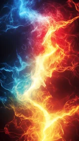 Bidirectional Energy Discharge: Blue-to-Red Electromagnetic Plasma Cascade