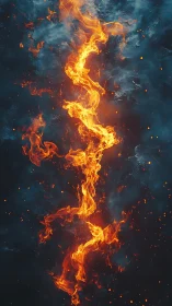 Dancing Flames: A Symphony of Fire and Shadow.