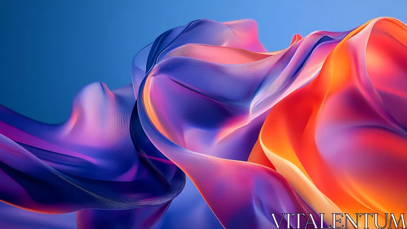 Iridescent digital fabric folds reveal dynamic chromatic gradients