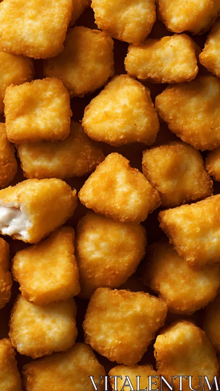 Golden fried nugget grid with crisp textured breading detail.