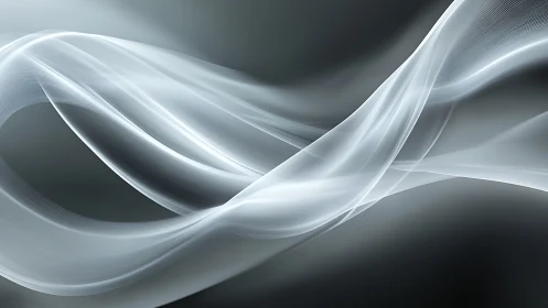 Flowing translucent waves drift across a dark gradient.