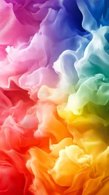 Vibrant multicolor abstract fabric waves in soft motion.