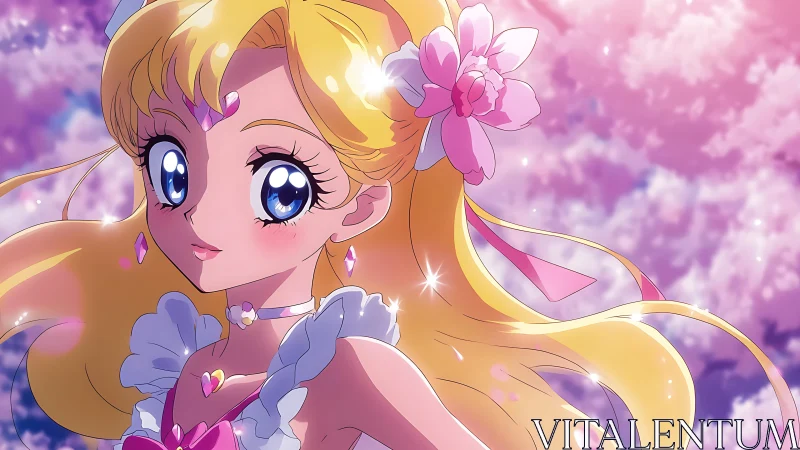 Starlit blossom guardian turns spring skies into candy nebulae