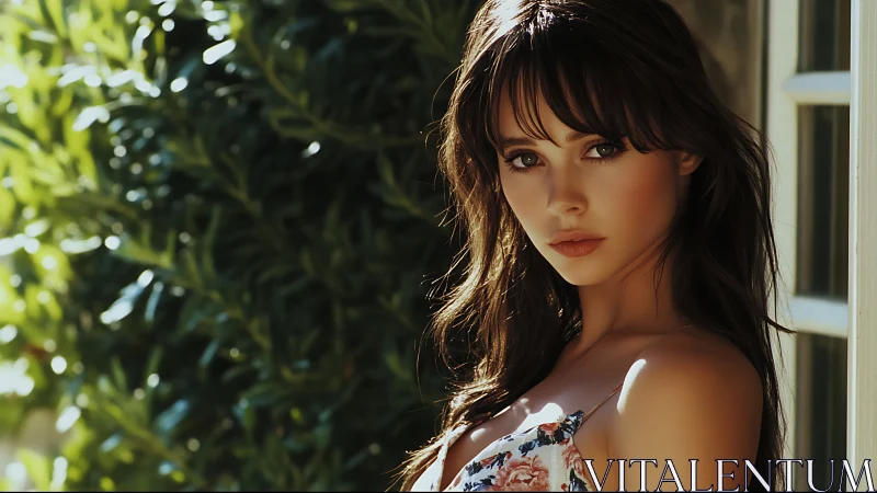 Sunlit portrait study with shallow depth and soft bokeh rendering.