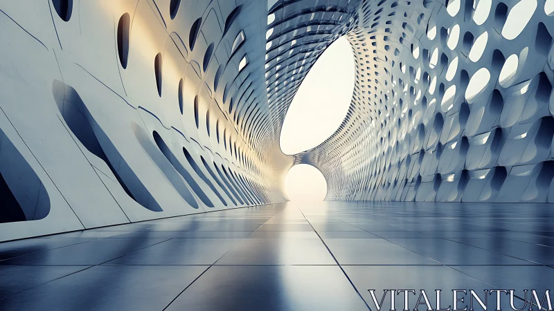 Minimalist Futuristic Corridor Architecture.