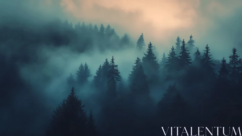 Coniferous Forest Atmospheric Rendering with Volumetric Fog Simulation