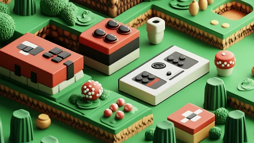 Playful retro game world celebrates bright pixel nostalgia