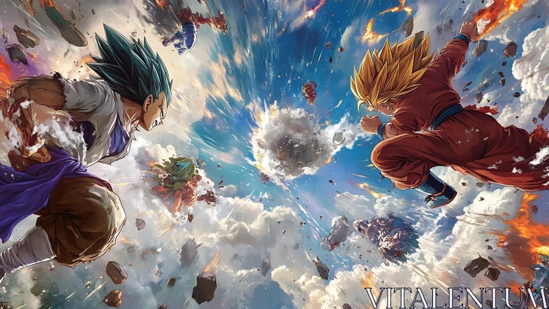 Sky-shaking anime warriors charge toward an explosive clash