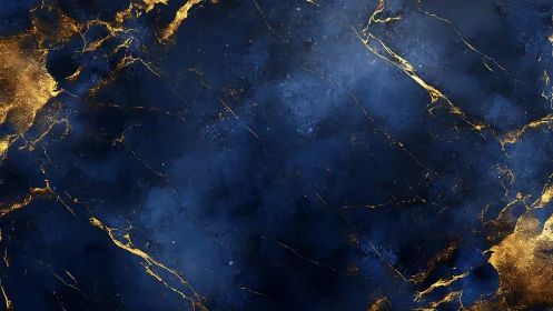 Deep navy marble surface shows bright metallic gold veins