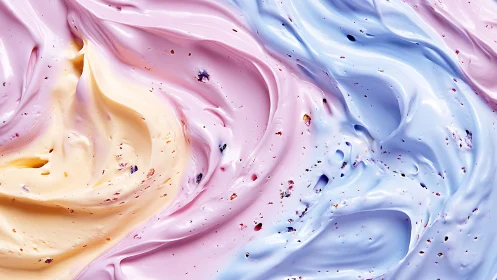 Pastel whipped cream texture in flowing abstract waves.