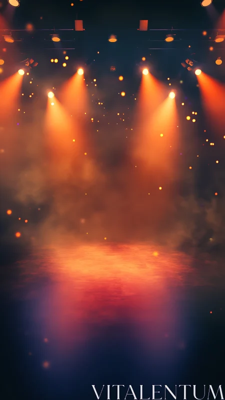 Warm golden stage glows under hopeful lights and rising haze