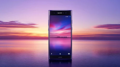 Sony Portal Captures Twilight's Ember—Digital Window to Dusk.