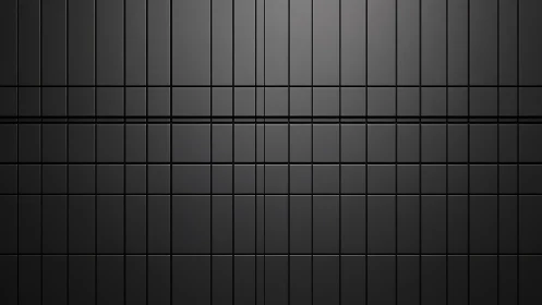 Matte black tiled wall with precise geometric grid symmetry.