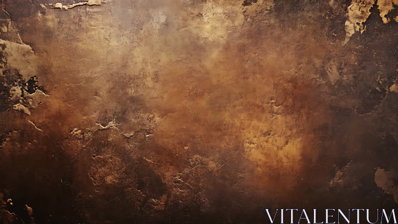 Corroded brown metallic surface with textured patina detail.