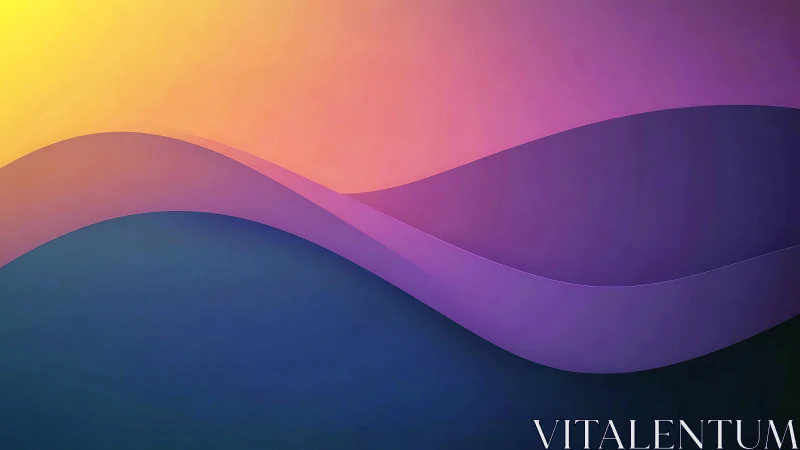 Layered gradient waves in abstract digital composition.