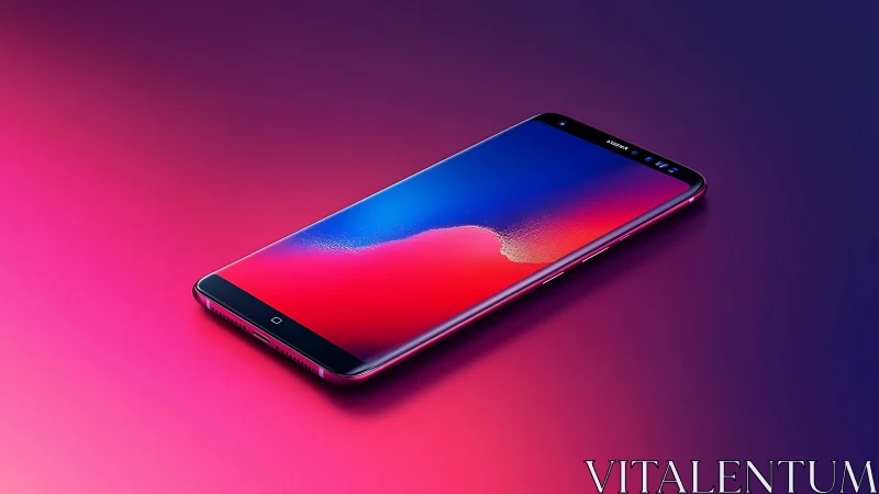 Neon-Lit Smartphone Product Visualization.