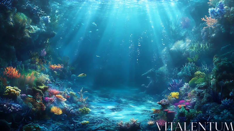 Sunlit coral garden welcomes quiet life beneath the waves