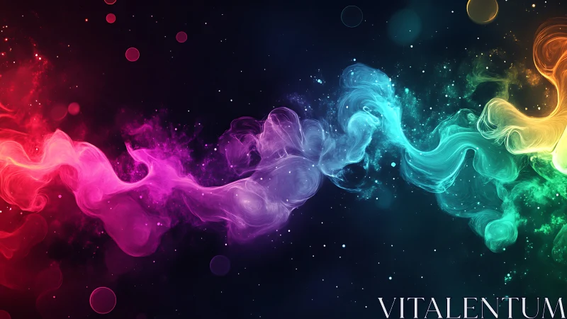 Color nebulae twist like cosmic ribbons across silent space