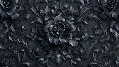 Obsidian Bloom Symphony in Carved Shadows.