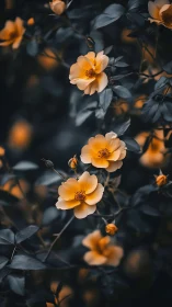 Warm-toned Roses with Selective Focus Depth of Field