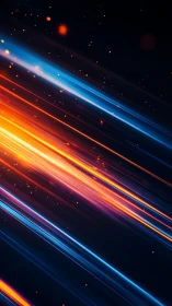 Racing neon comets streak across a midnight digital sky.