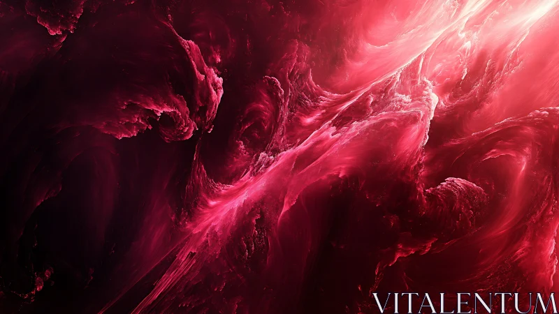 Crimson nebular turbulence with luminous fluid dynamics detailing.