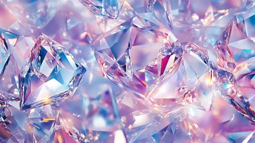 Dreamy pastel diamonds catching soft, playful light.