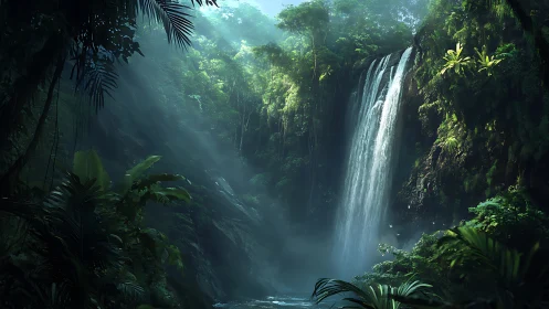 Emerald Cascade: Nature's Cathedral Revealed