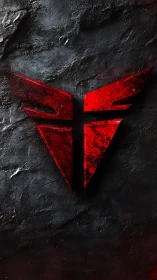 Crimson alloy sigil slices through the charcoal void tonight