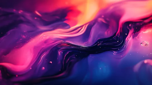 Neon liquid waves in flowing magenta and deep violet gradients.