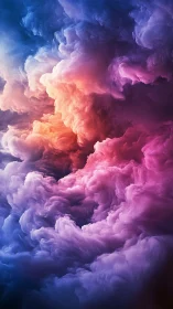 Vertical gradient cloud formations in saturated colors.