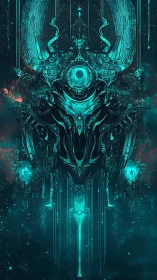 Celestial war-mask awakens as a cathedral forged from starlight