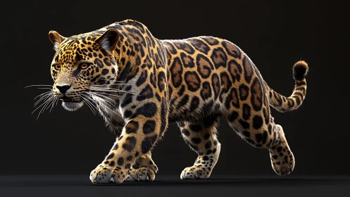 Magnificent Jaguar in Golden Light.