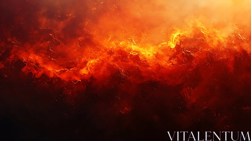 Inferno Cloud Formation: Dynamic Fire Gradient Against Darkness