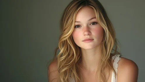 Soft directional portrait lighting defines youthful facial contours