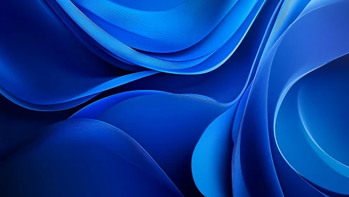 Layered cobalt waveforms in fluid abstract digital composition.