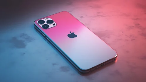 iPhone Pro Max Gradient Showcase in Neon Lighting.