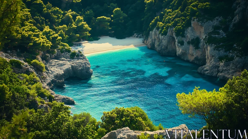 Hidden Cove Paradise: Where Turquoise Waters Meet Golden Shores.