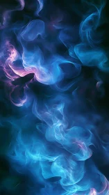 Volumetric cyan vapor plumes with magenta edge scattering