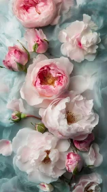 Delicate Peonies in Soft Blush and Cream Tones.