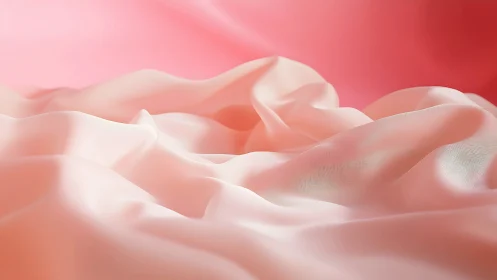 Optically diffused pink satin folds under soft gradient lighting.