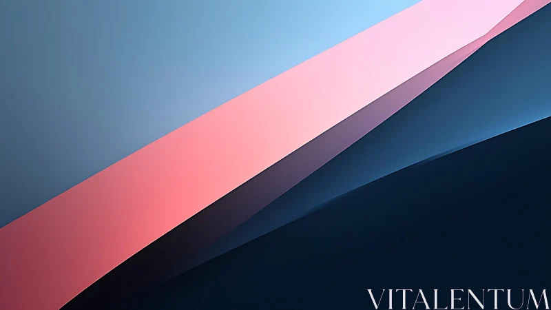 Abstract geometric wallpaper with layered pink and blue shapes.