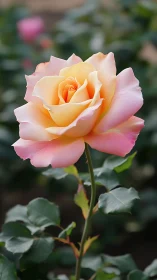Bi-color hybrid tea rose rendered in high-detail macro focus