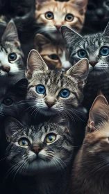 A Curious Gathering of Blue-Eyed Cats.