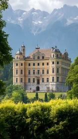 Mountain-guarded château quietly stages a sunlit curtain call