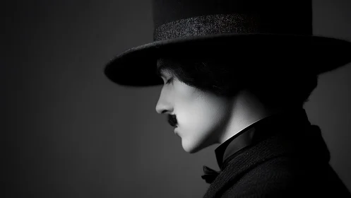 Quiet profile of a nostalgic gentleman in shadowed light.