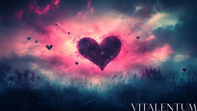 Luminous Heart with Volumetric Atmospheric Cloud Rendering and Particle Effects
