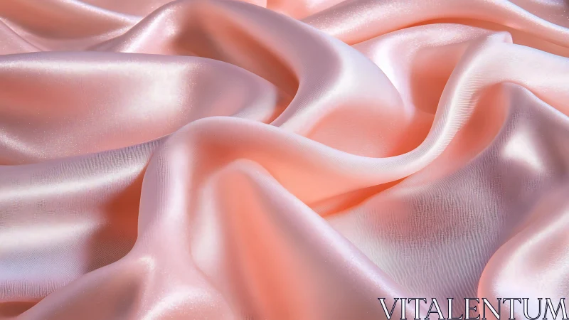Folded pale pink satin fabric with soft surface sheen.