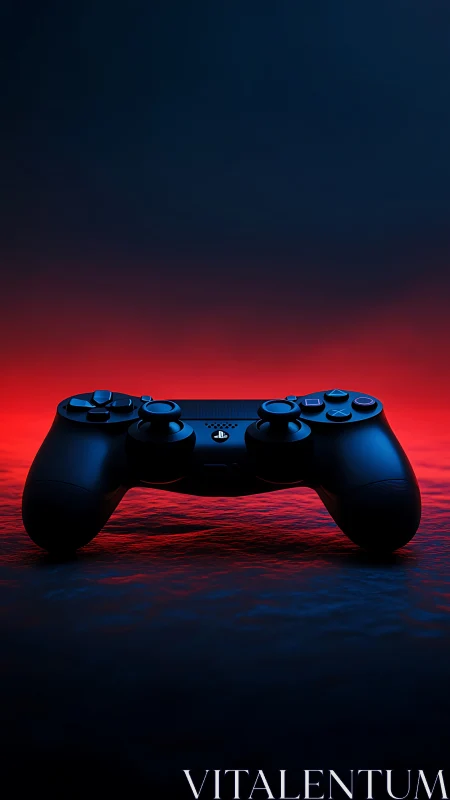 Sony DualShock 4 Controller with Dramatic Gradient Lighting and Volumetric Atmospheric Rendering