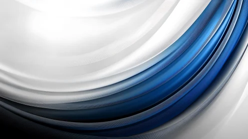 Elegant White and Blue Abstract Waves Digital Art Background.